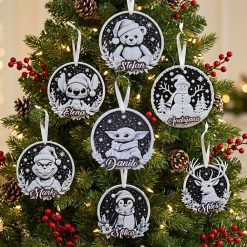 3D Ukrasi za jelku sa imenom