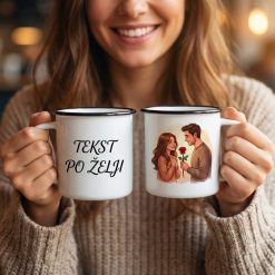 Keramičko lonče sa štampom po želji – crno personalizovano lonče