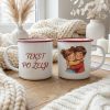 Keramičko lonče sa štampom po želji – crveno personalizovano lonče