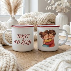 Keramičko lonče sa štampom po želji – crveno personalizovano lonče