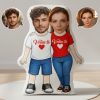 Jastuk Mini Me za parove sa Volim te majicom -