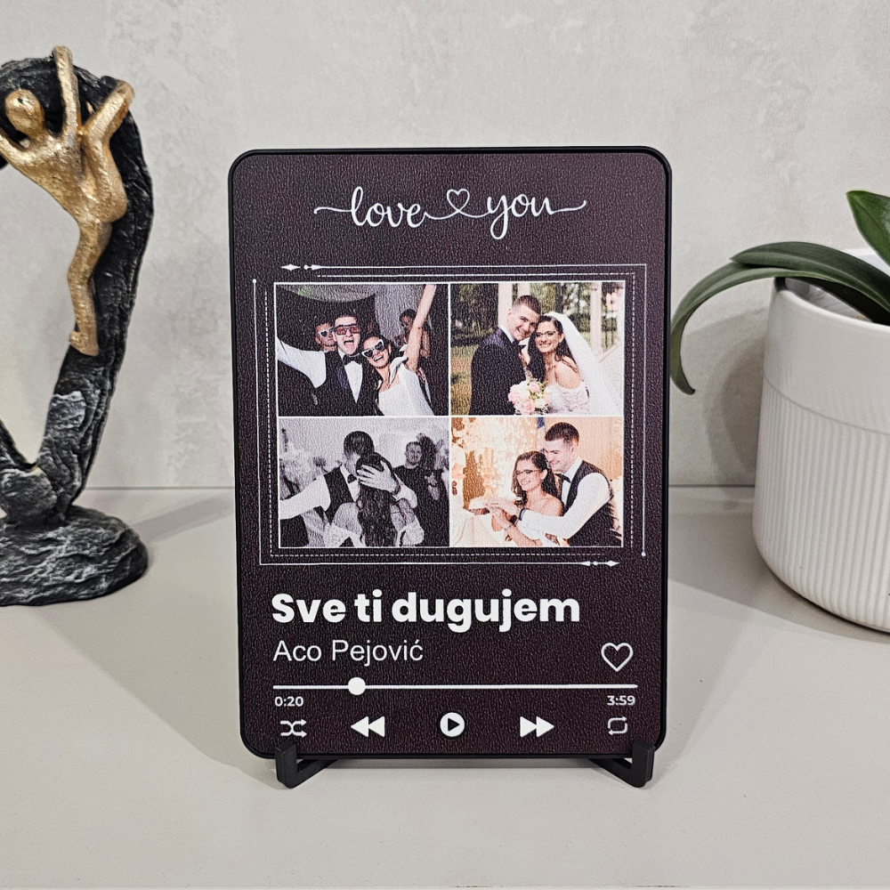 Muzički Ram sa 4 Slike, Pesmom i natpisom - Slika 3